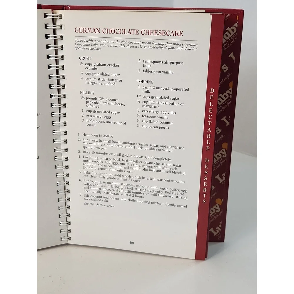 Lubys Cafeteria 50th Anniversary Recipe Collection Cookbook 1996 Texas‎ Spiral